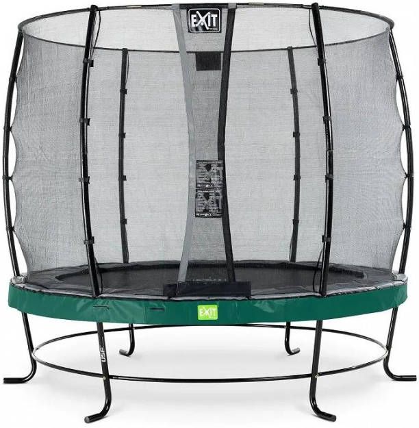 EXIT Toys Exit Elegant Premium Trampoline Met Veiligheidsnet Rond Deluxe 366 Cm Groen