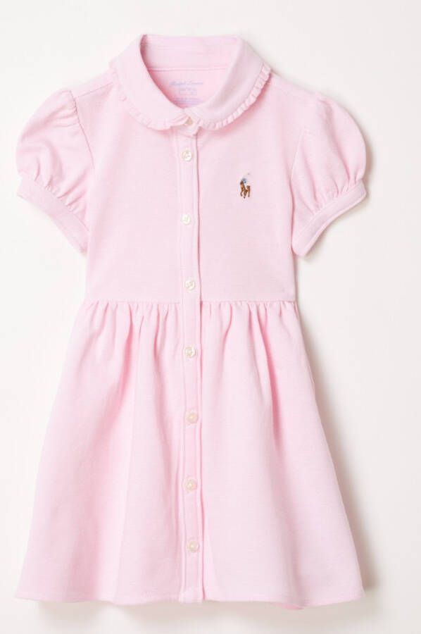Ralph Lauren Blousejurk met bloomer van piqué, katoen