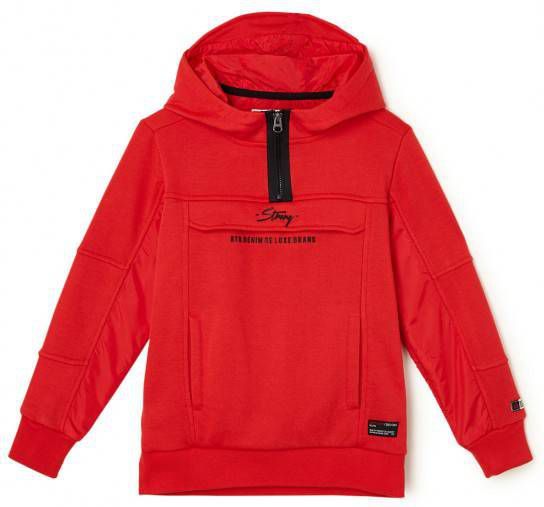 Retour jeans Jongens hoodies Vergelijk op Retour Denim hoodie James met all over print witblauwrood