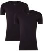 Claesens T shirts 2 pack V neck T shirt SS Zwart online kopen
