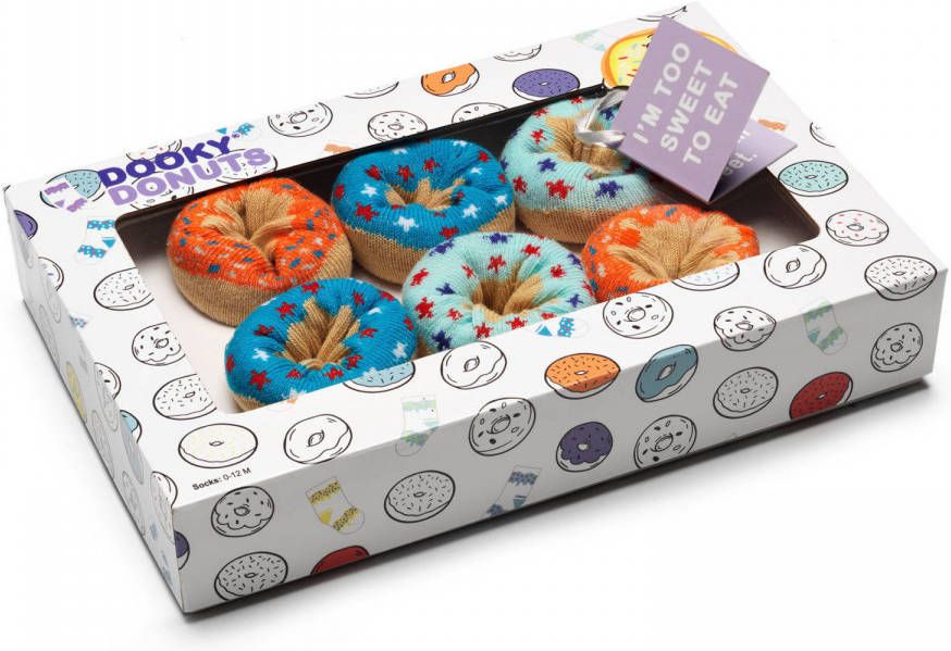 Dooky Gift baby sokken Donut set van 3 in een geschenkset Blueberry Orange