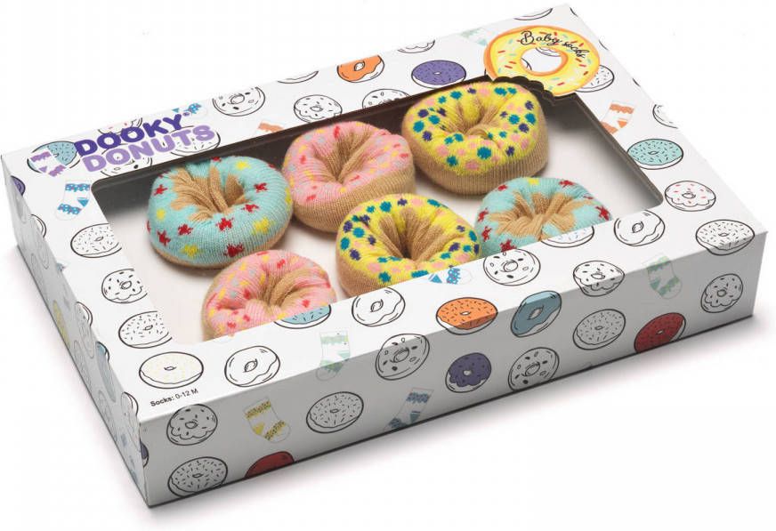 Dooky Gift baby sokken Donut set van 3 in een geschenkset Tutti Frutti