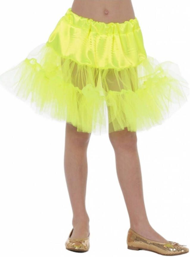 Merkloos Gele Petticoat Voor Kinderen 128 Petticoats