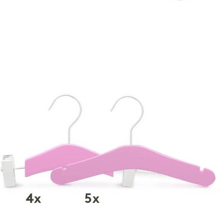 Relaxwonen Baby Kledinghangers Set Van 9 Paars Broek En Kledinghangers Extra Stevig