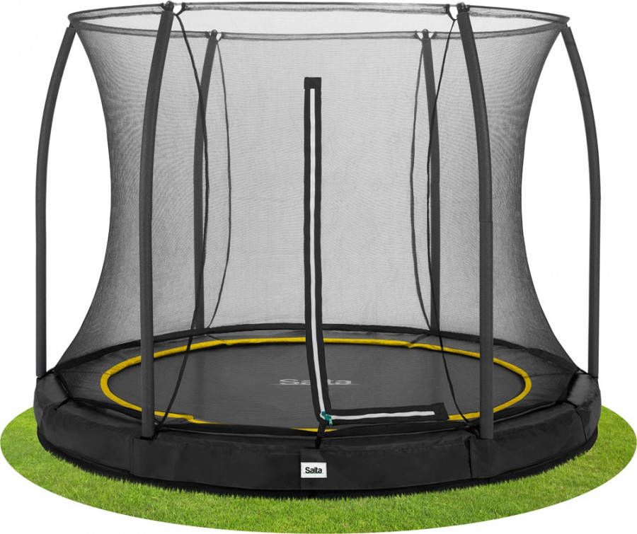 Salta Comfort Edition Ground Trampoline met Veiligheidsnet 251 cm Zwart Tweedekans