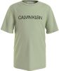Calvin klein Jeans! Jongens Shirt Korte Mouw -- Groen Katoen online kopen