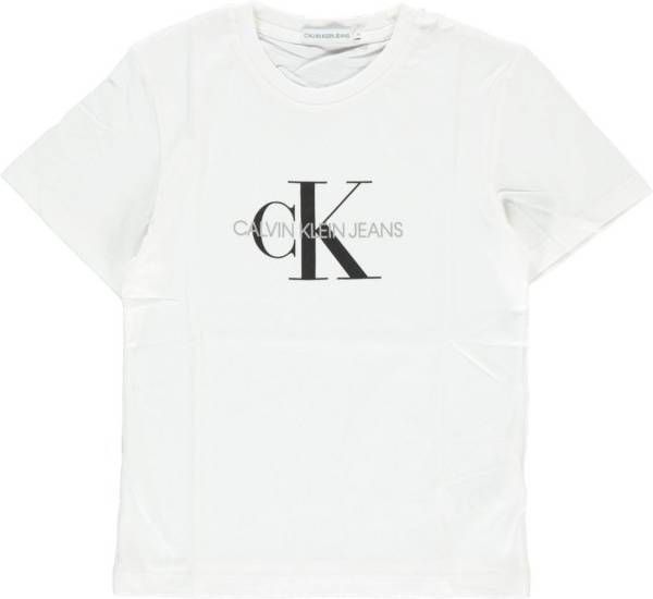 Calvin klein Jeans! Jongens Shirt Korte Mouw Maat 164 Wit Katoen