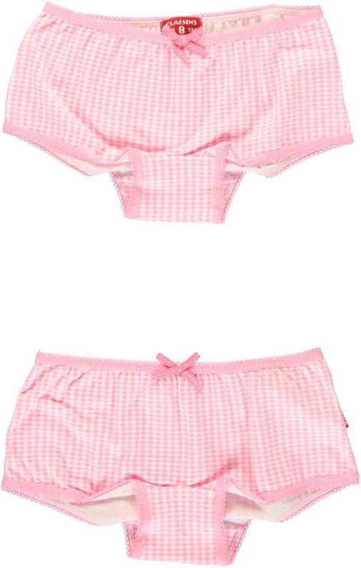 Claesens ! Meisjes 2-Pack Boxer Maat 140 Roze Katoen/lycra
