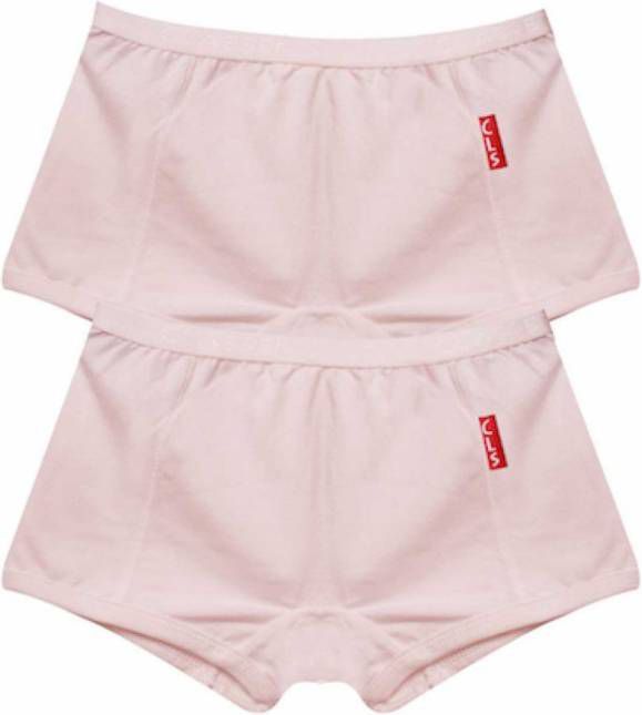 Claesens ! Meisjes 2pack Boxers -- Lichtroze Katoen/lycra