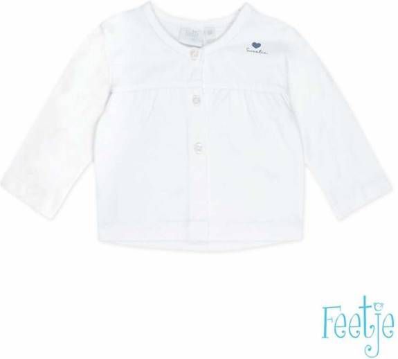 Feetje! Meisjes Vest Maat 62 Wit Katoen/elasthan