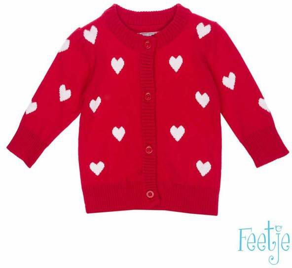 Feetje  Vestje Kus me rood Rood Gr.Pasgeborene (0 6 jaar) Meisjes