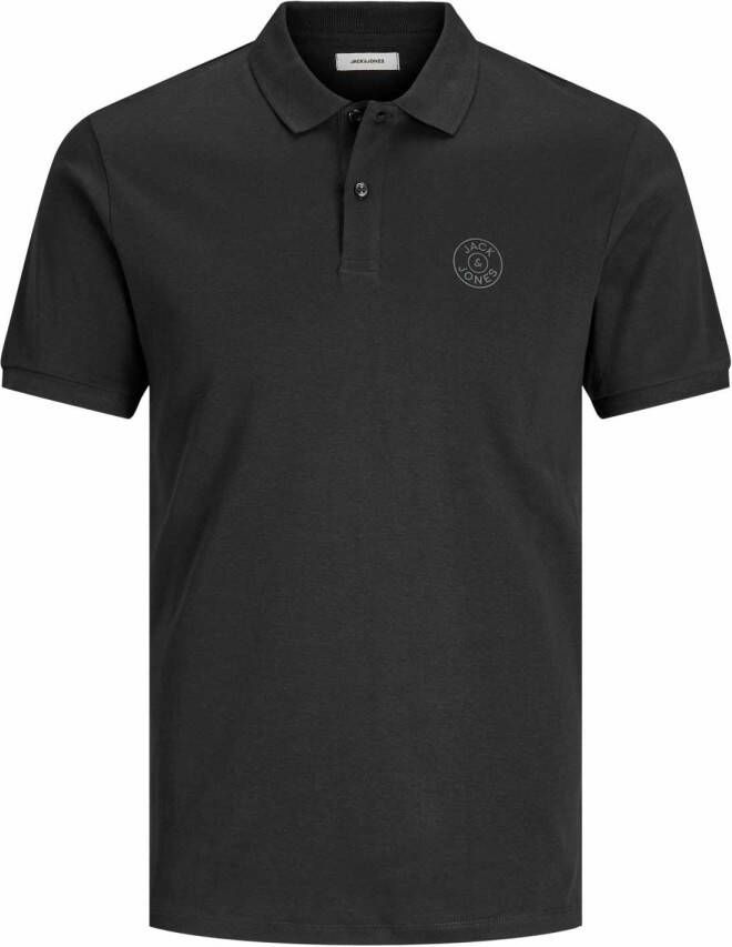 jack & jones ! Jongens Polo Korte Mouw -- Zwart Katoen