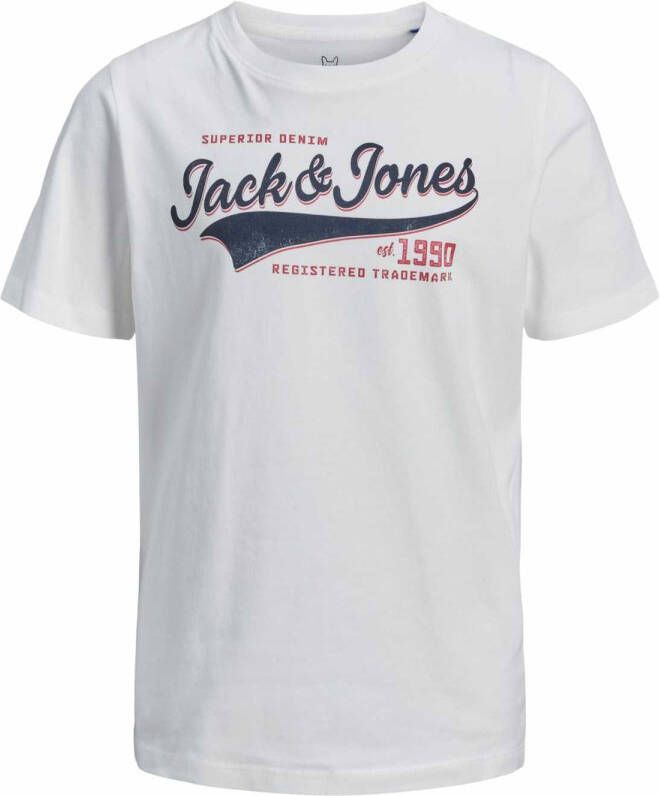 jack & jones ! Jongens Shirt Korte Mouw -- Off White Katoen