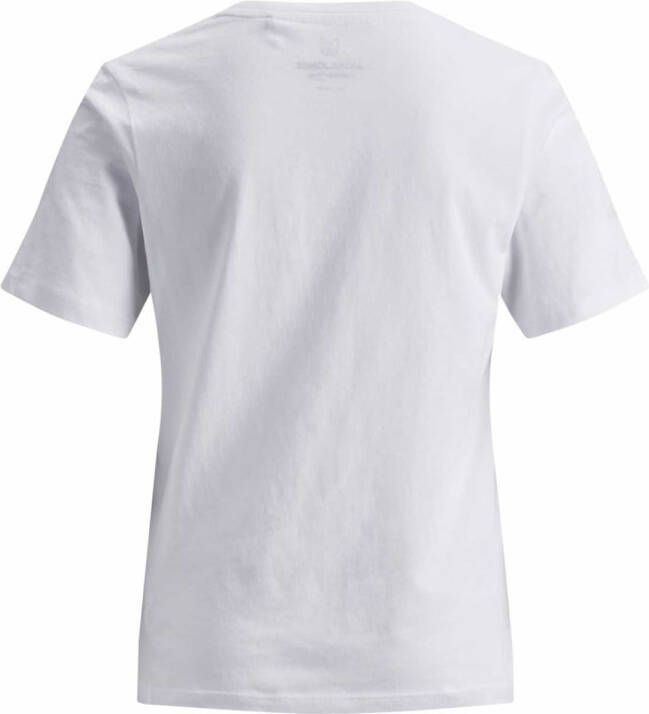 jack & jones ! Jongens Shirt Korte Mouw Maat 128 Off White Katoen