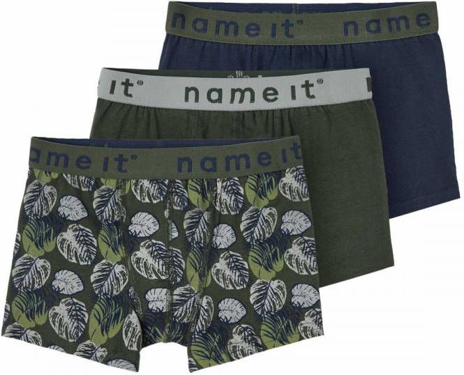 name it ! Jongens 3 Pack Boxer -- Diverse Kleuren Katoen/elasthan