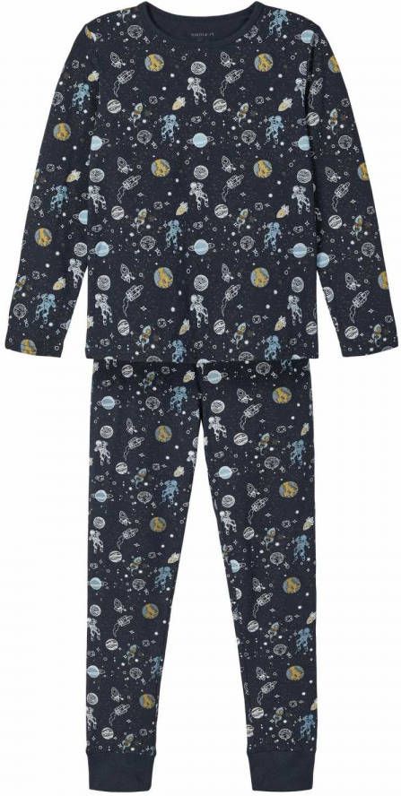 name it ! Jongens Pyjama Maat 116 All Over Print Katoen/elasthan