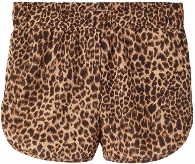 NAME IT KIDS regular fit short NKFVINAYA van gerecycled polyester bruin