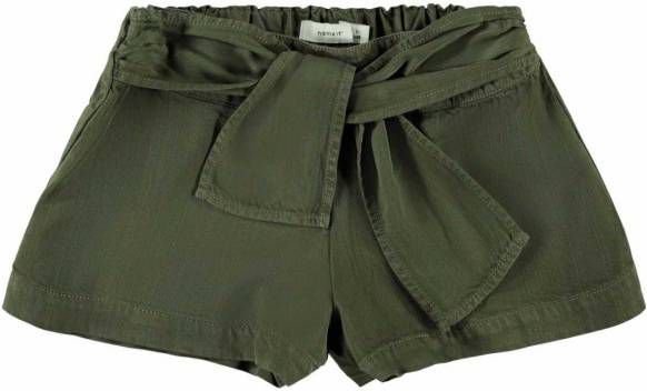 Name it ! Meisjes Korte Broek Maat 122 Donkergroen Lyocell (natuurlijke vezel)