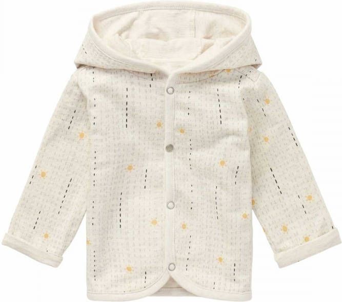 Noppies baby reversible sweatvest Haikou met all over print ecru