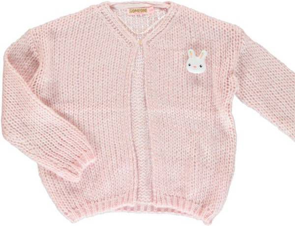 Someone ! Meisjes Vest Maat 110 Roze Polyester/acryl