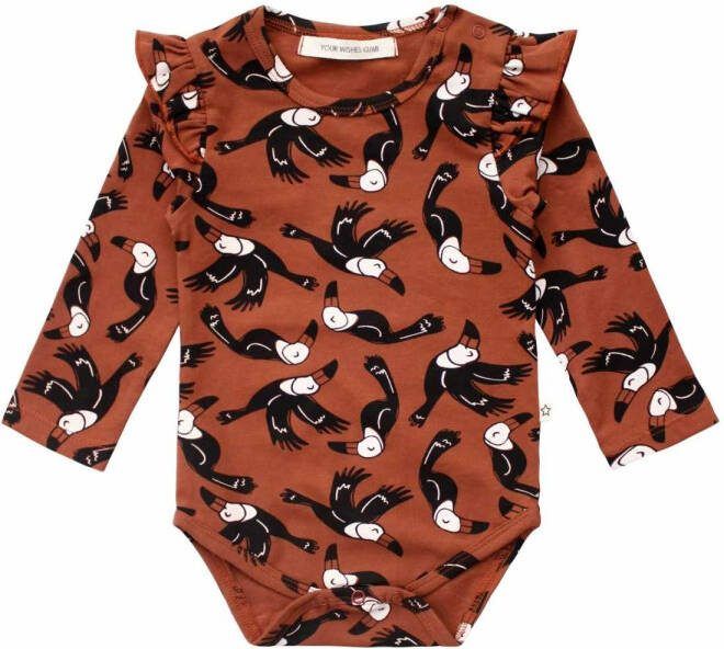Your Wishes ! Meisjes Romper Lange Mouw -- All Over Print Katoen/elasthan