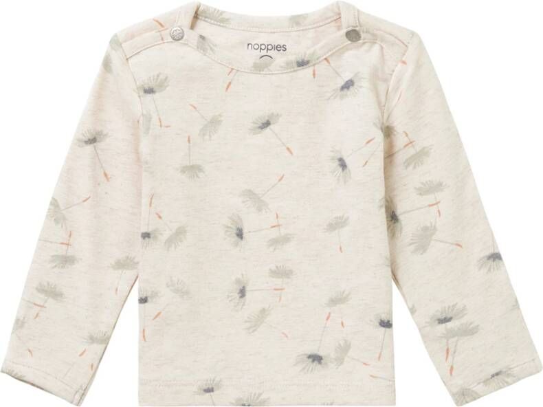 Noppies Tops Tee Midfield Long Sleeve All Over Print Beige