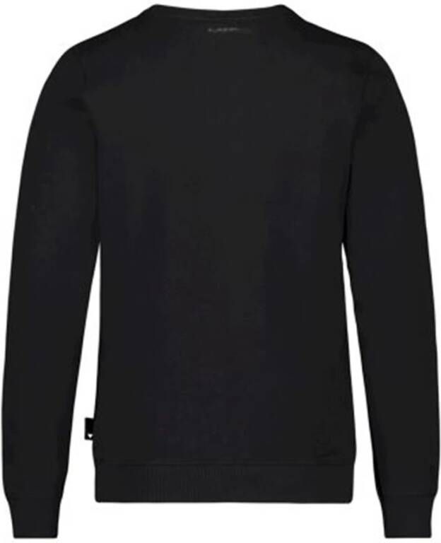 Ballin Amsterdam Junior by Purewhite sweater met logo zwart/wit