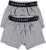 Claesen's boxershort set van 2 grijs melange/wit online kopen