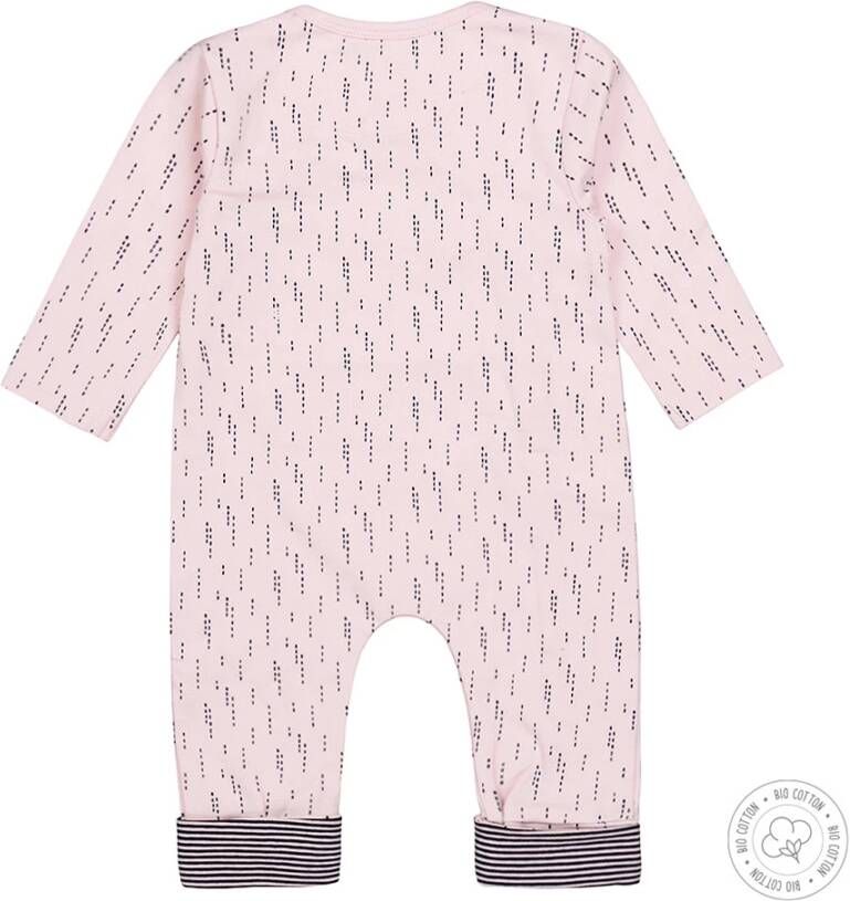 Dirkje baby boxpak met biologisch katoen lichtroze/donkerblauw