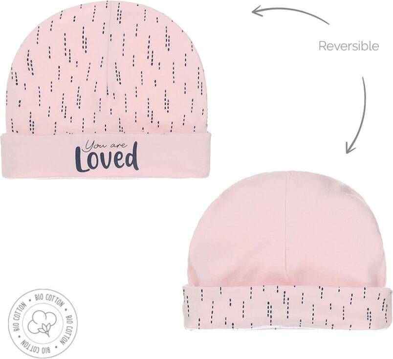 Dirkje ! Meisjes Muts -- Lichtroze Katoen/elasthan