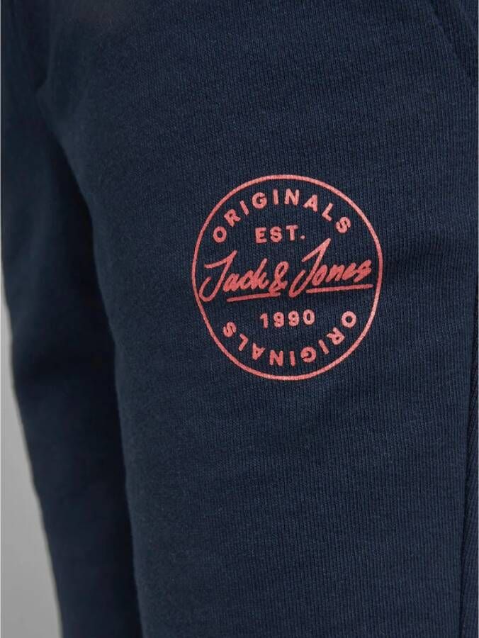 JACK & JONES JUNIOR sweatshort Shark met logo donkerblauw