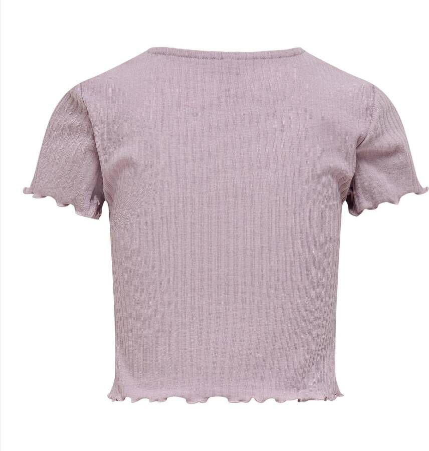 Kids Only ! Meisjes Shirt Korte Mouw Maat 152 Lila Polyester/viscose/elasthan