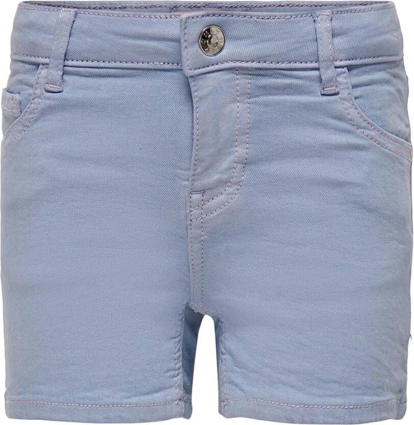 Only ! Meisjes Korte Broek -- Blauw Katoen/elasthan