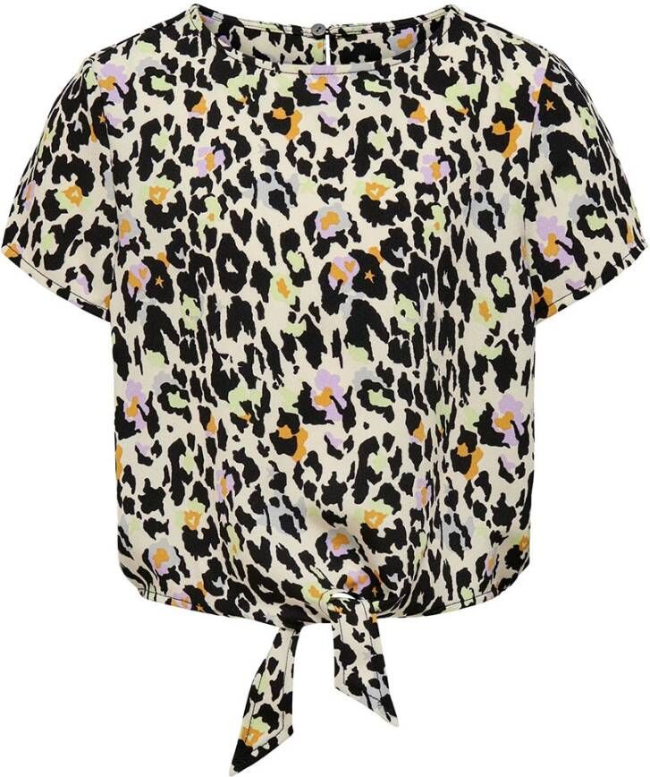 Only ! Meisjes Shirt Korte Mouw -- All Over Print Polyester/elasthan