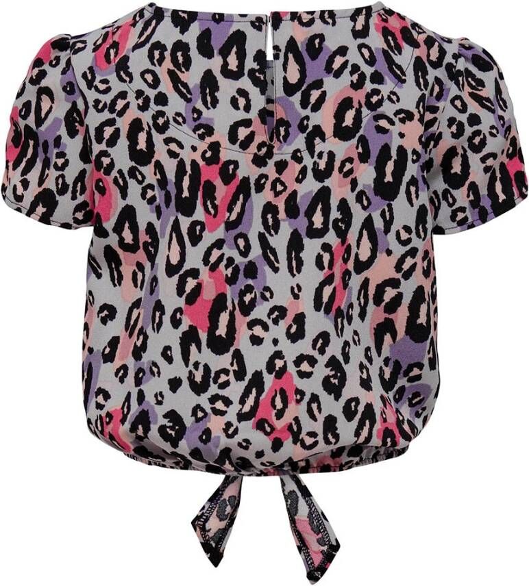 Only ! Meisjes Shirt Korte Mouw -- All Over Print Polyester/elasthan