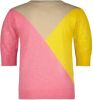 Like Flo Roze Sweater Knitted Slub Colourblock Sweater online kopen