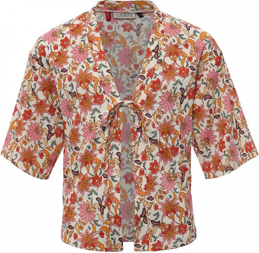Looxs Revolution Kimono bloemen print voor meisjes in de kleur