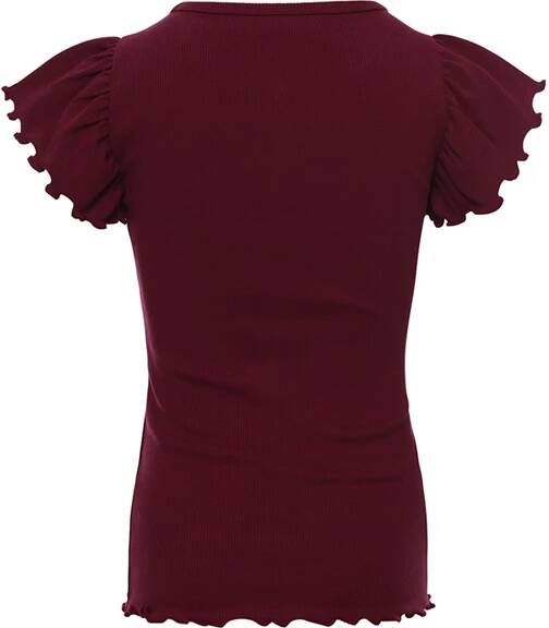 Looxs Revolution T shirt rib jersey merlot voor meisjes in de kleur