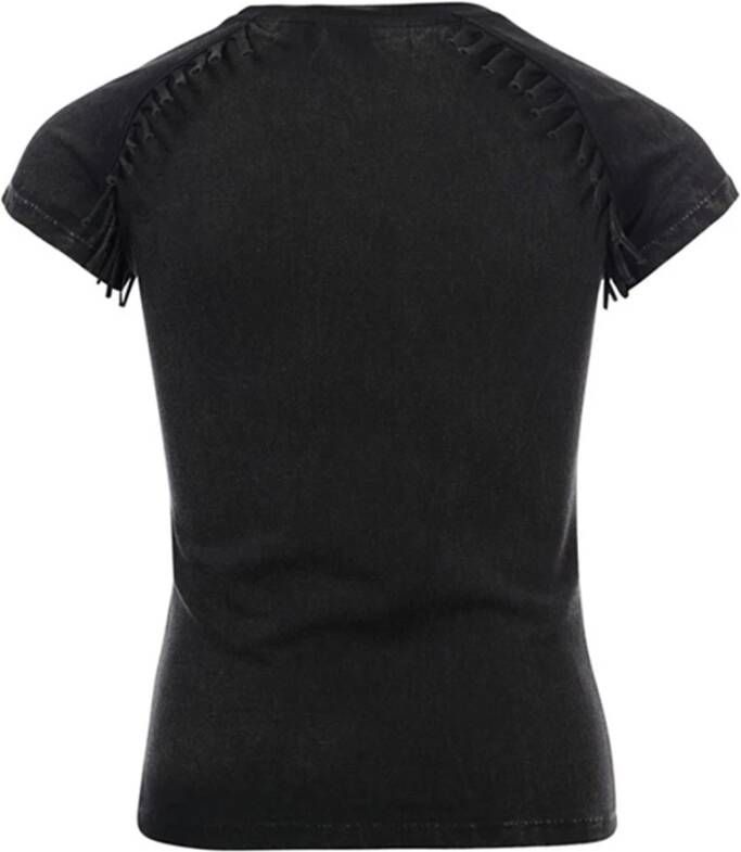 Looxs Revolution T shirt franjes en print voor meisjes in de kleur
