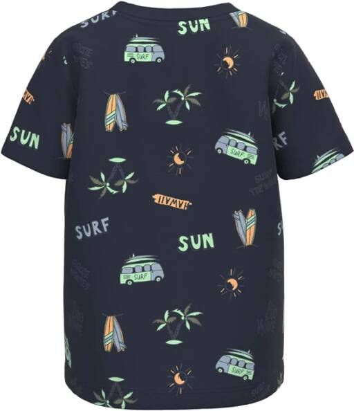 name it ! Jongens Shirt Korte Mouw -- All Over Print Katoen/elasthan