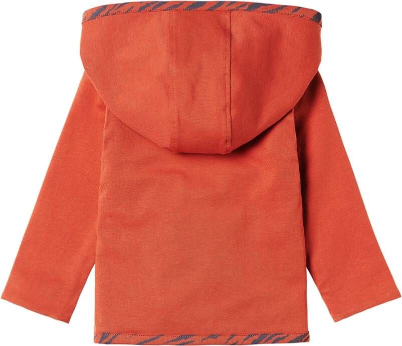 Noppies baby omkeerbaar vest Amangu met biologisch katoen roodbruin/antraciet