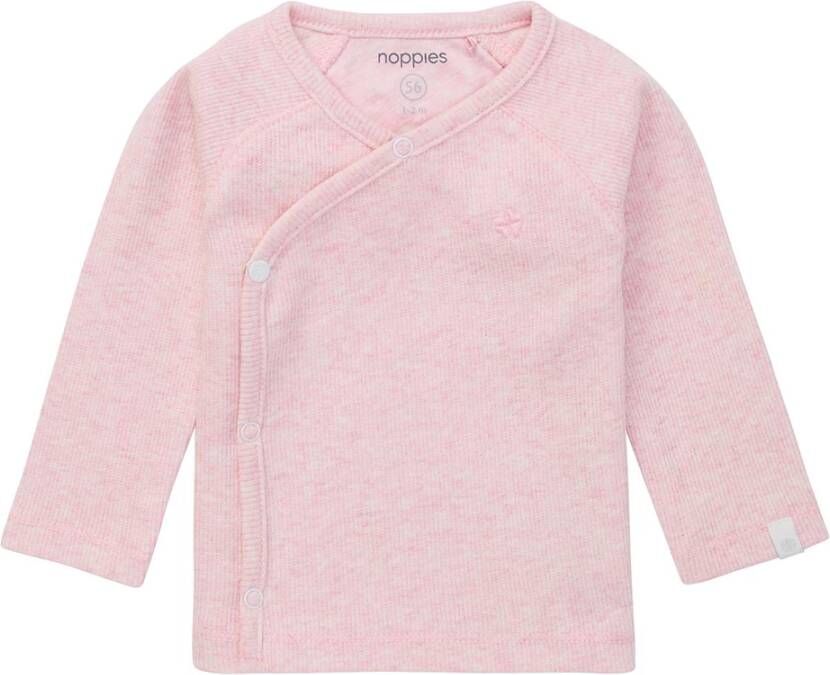 Noppies ! Unisex Shirt Lange Mouw -- Roze Katoen/polyester/elasthan