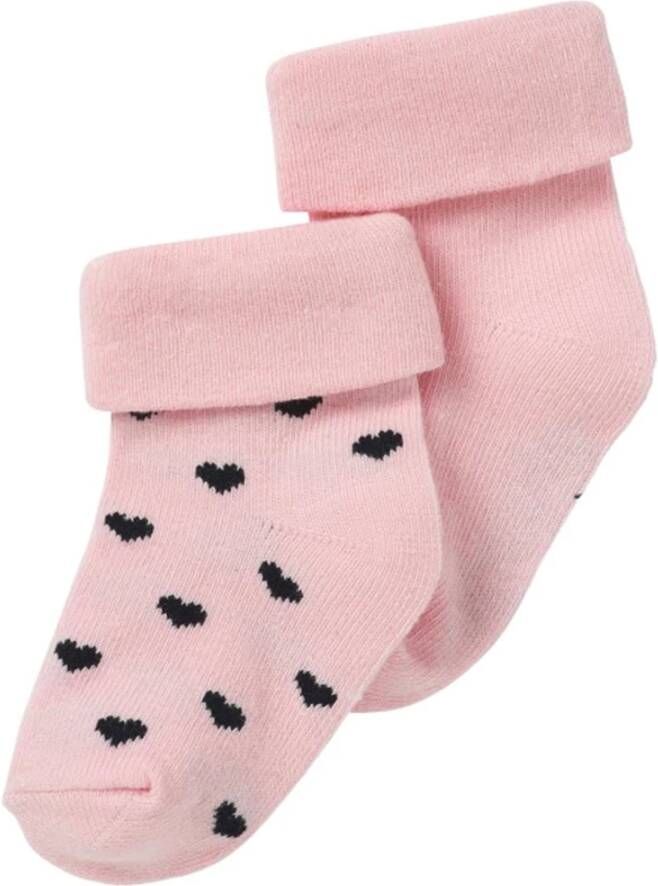 Noppies  Sokken Naples 2pack Roze/lichtroze Gr.van 0 6 maanden Meisjes