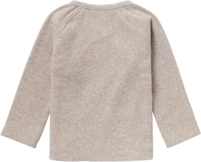 Noppies ! Unisex Shirt Lange Mouw -- Lichtgrijs Katoen/polyester/elasthan