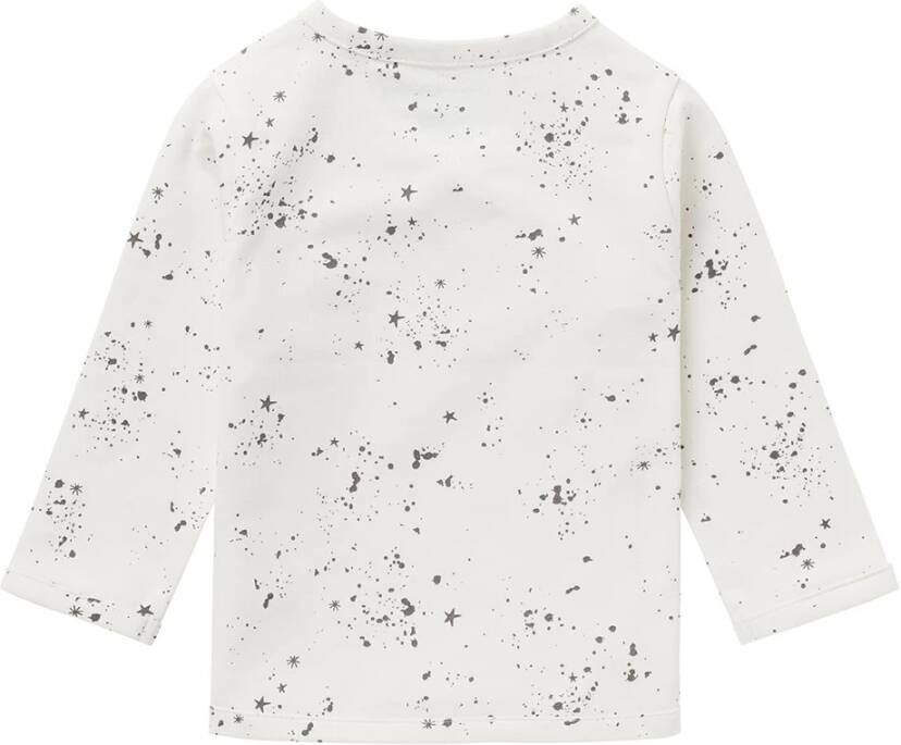 Noppies baby longsleeve Lyoni met biologisch katoen wit/antraciet