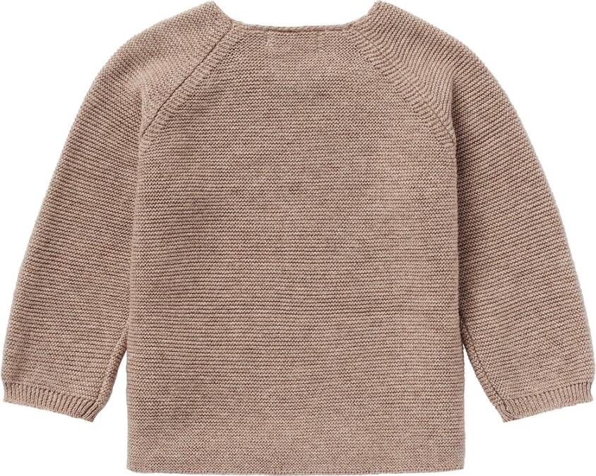 Noppies baby longsleeve Pino van biologisch katoen taupe melange