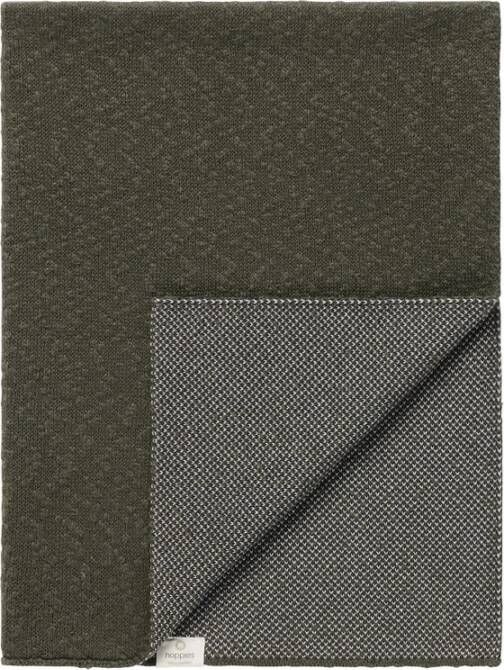Noppies Baby Comfort Melange knit reversible baby wiegdeken 75x100 cm groen