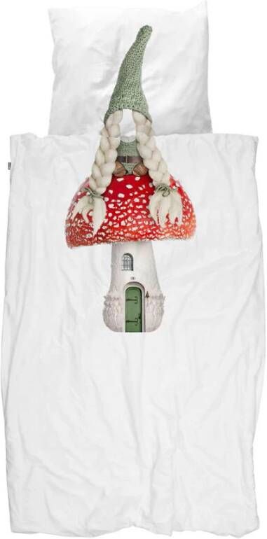 Snurk Gnome Homegirl kinderdekbedovertrekset van biologisch katoen 160TC inclusief kussensloop