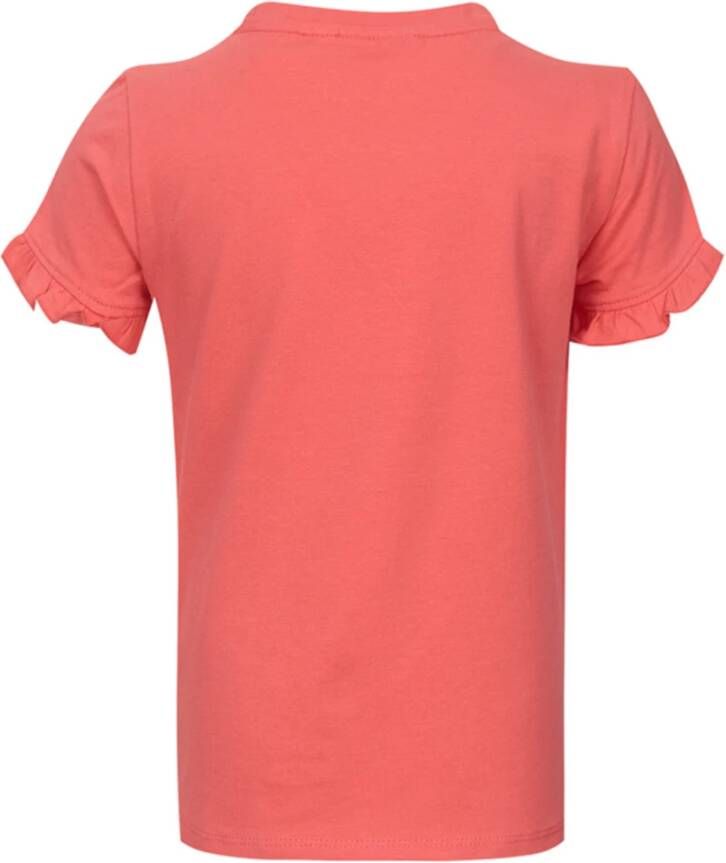 Someone ! Meisjes Shirt Korte Mouw -- Koraal Katoen/elasthan