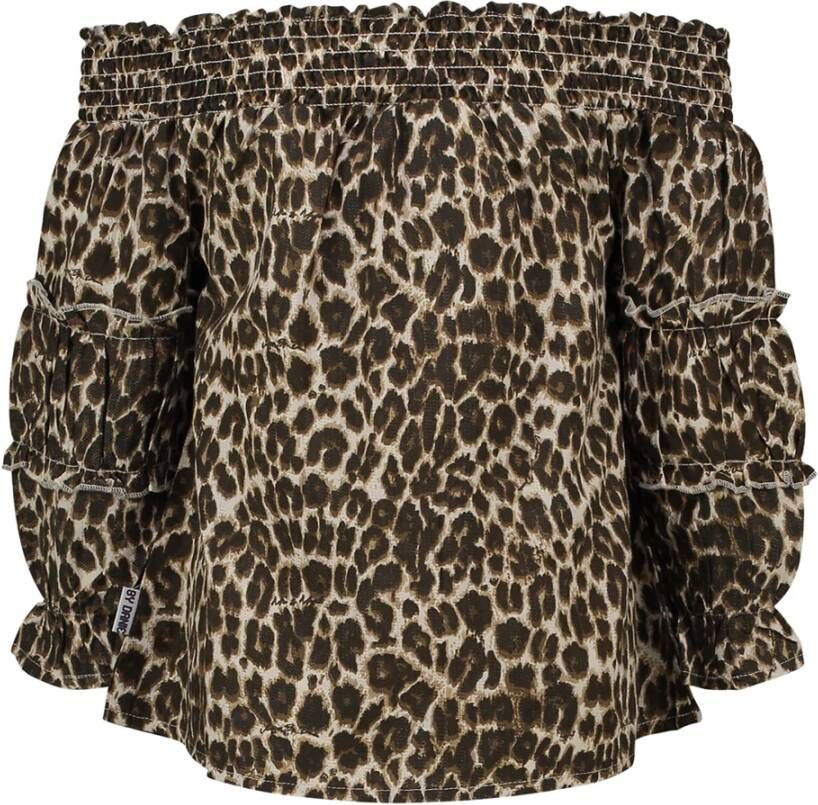 Vingino ! Meisjes Shirt Lange Mouw Maat 116 All Over Print Katoen/viscose